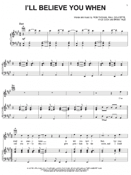 page one of I'll Believe You When (Piano, Vocal & Guitar Chords (Right-Hand Melody))