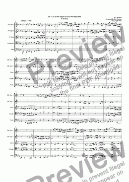 page one of Handel - Messiah 35-44 for Brass Quintet