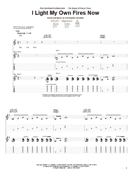page one of I Light My Own Fires Now (Guitar Tab)