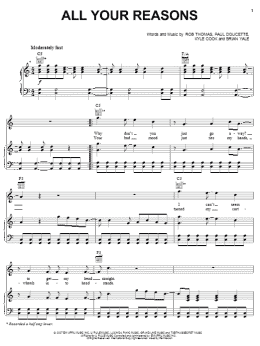 page one of All Your Reasons (Piano, Vocal & Guitar Chords (Right-Hand Melody))