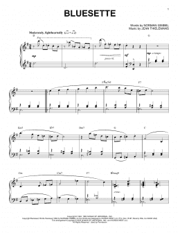 page one of Bluesette (Piano Solo)