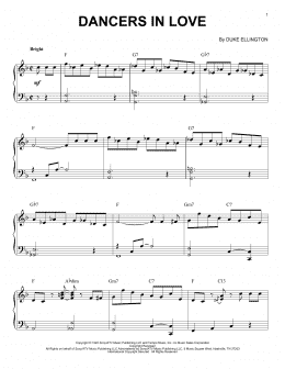 page one of Dancers In Love (arr. Brent Edstrom) (Piano Solo)