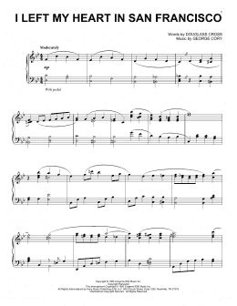 page one of I Left My Heart In San Francisco (Piano Solo)