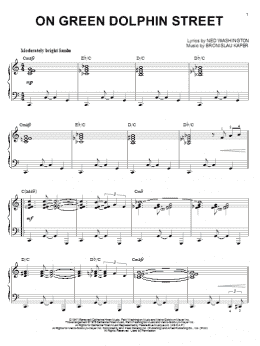 page one of On Green Dolphin Street (Piano Solo)
