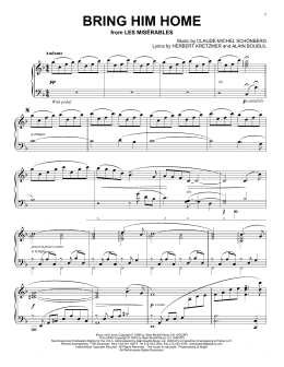 page one of Bring Him Home (Piano Solo)