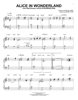 page one of Alice In Wonderland (Piano Solo)