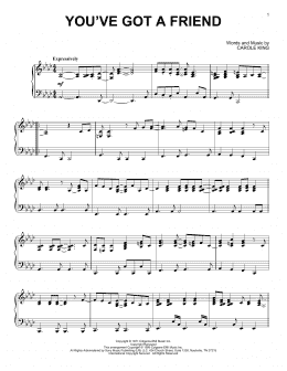 page one of You've Got A Friend (Piano Solo)