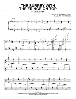 page one of The Surrey With The Fringe On Top (from Oklahoma!) (Piano Solo)