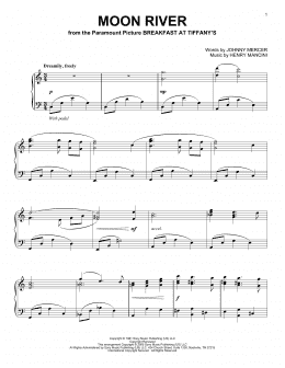page one of Moon River (Piano Solo)