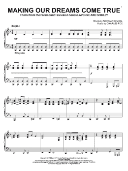 page one of Making Our Dreams Come True (Piano Solo)