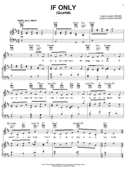 page one of If Only (Quartet) (from The Little Mermaid: A Broadway Musical) (Piano, Vocal & Guitar Chords (Right-Hand Melody))