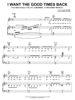 page one of I Want The Good Times Back (from The Little Mermaid: A Broadway Musical) (Piano, Vocal & Guitar Chords (Right-Hand Melody))