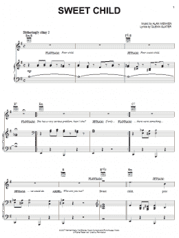 page one of Sweet Child (from The Little Mermaid: A Broadway Musical) (Piano, Vocal & Guitar Chords (Right-Hand Melody))