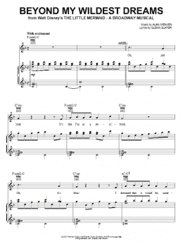 page one of Beyond My Wildest Dreams (from The Little Mermaid: A Broadway Musical) (Piano, Vocal & Guitar Chords (Right-Hand Melody))
