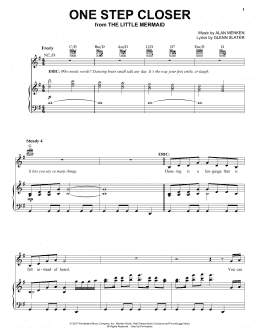 page one of One Step Closer (from The Little Mermaid: A Broadway Musical) (Piano, Vocal & Guitar Chords (Right-Hand Melody))