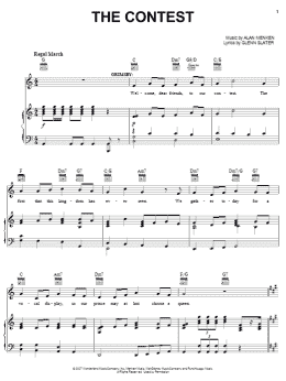 page one of The Contest (from The Little Mermaid: A Broadway Musical) (Piano, Vocal & Guitar Chords (Right-Hand Melody))