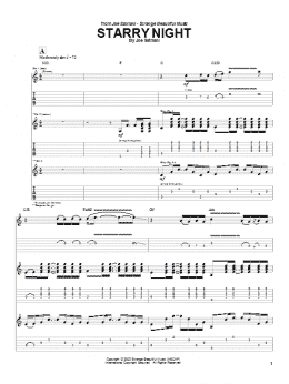 page one of Starry Night (Guitar Tab)