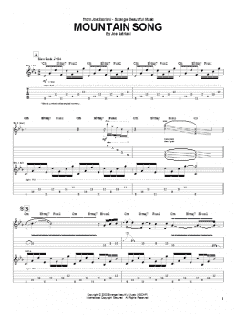 page one of Mountain Song (Guitar Tab)