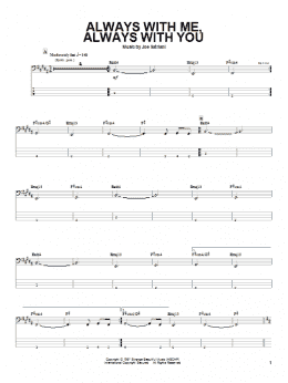 page one of Always With Me, Always With You (Bass Guitar Tab)
