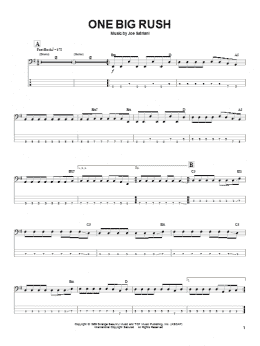 page one of One Big Rush (Bass Guitar Tab)