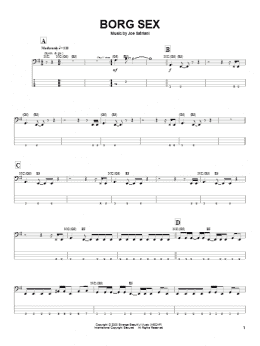 page one of Borg Sex (Bass Guitar Tab)