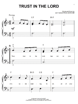 page one of Trust In The Lord (Big Note Piano)