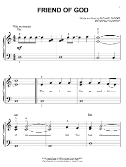 page one of Friend Of God (Big Note Piano)