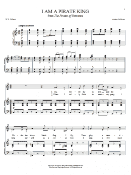 page one of I Am A Pirate King (Piano & Vocal)