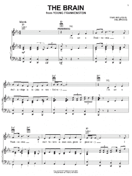 page one of The Brain (Piano, Vocal & Guitar Chords (Right-Hand Melody))