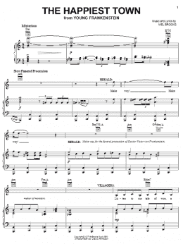 page one of The Happiest Town (Piano, Vocal & Guitar Chords (Right-Hand Melody))