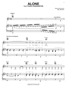 page one of Alone (Piano, Vocal & Guitar Chords (Right-Hand Melody))
