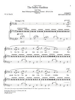 page one of The Salley Gardens (Piano & Vocal)