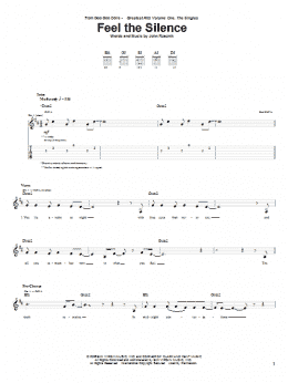 page one of Feel The Silence (Guitar Tab)