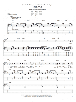 page one of Name (Guitar Tab)