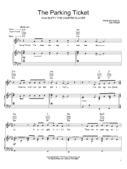 page one of The Parking Ticket (Piano, Vocal & Guitar Chords (Right-Hand Melody))