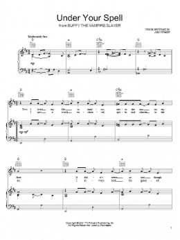 page one of Under Your Spell (Piano, Vocal & Guitar Chords (Right-Hand Melody))
