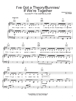 page one of I've Got A Theory/Bunnies/If We're Together (Piano, Vocal & Guitar Chords (Right-Hand Melody))