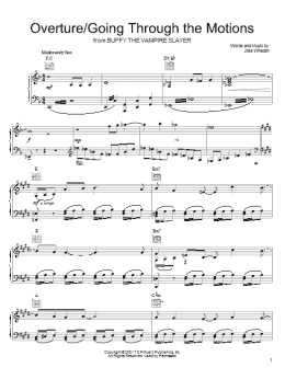 page one of Overture/Going Through The Motions (Piano, Vocal & Guitar Chords (Right-Hand Melody))