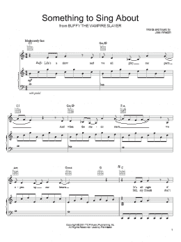 page one of Something To Sing About (Piano, Vocal & Guitar Chords (Right-Hand Melody))