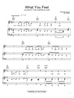 page one of What You Feel (Piano, Vocal & Guitar Chords (Right-Hand Melody))