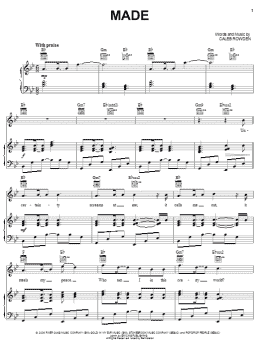 page one of Made (Piano, Vocal & Guitar Chords (Right-Hand Melody))