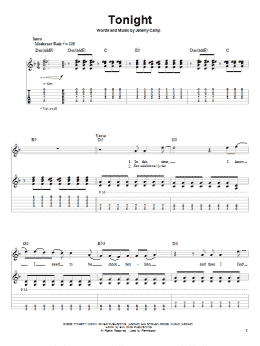 page one of Tonight (Guitar Tab (Single Guitar))
