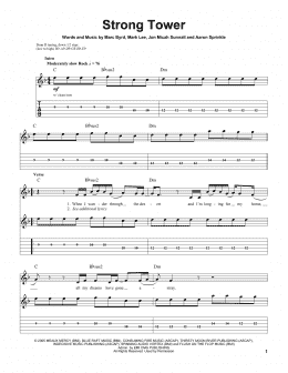 page one of Strong Tower (Guitar Tab (Single Guitar))
