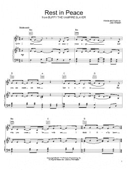 page one of Rest In Peace (Piano, Vocal & Guitar Chords (Right-Hand Melody))