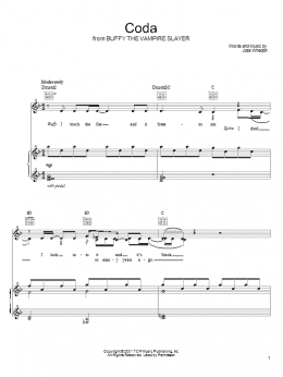 page one of Coda (Piano, Vocal & Guitar Chords (Right-Hand Melody))