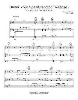 page one of Under Your Spell/Standing (Reprise) (Piano, Vocal & Guitar Chords (Right-Hand Melody))