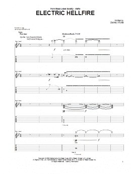 page one of Electric Hellfire (Guitar Tab)