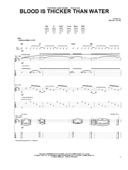 page one of Blood Is Thicker Than Water (Guitar Tab)