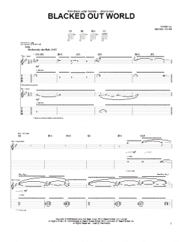 page one of Blacked Out World (Guitar Tab)