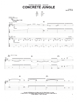 page one of Concrete Jungle (Guitar Tab)